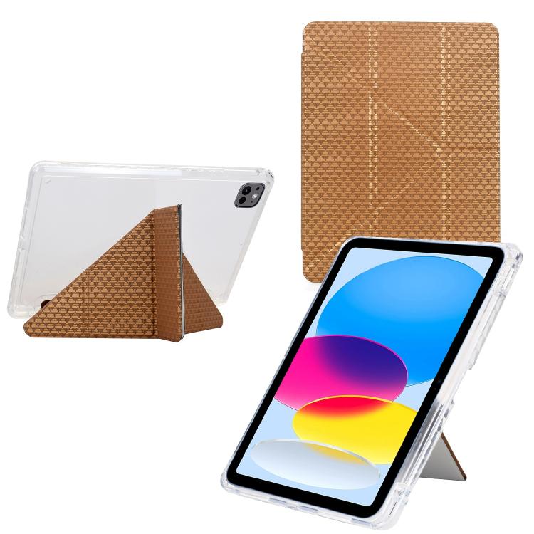 

For iPad Pro 11 2024 Y-Fold Pyramid Texture Smart Leather Tablet Case(Gold)