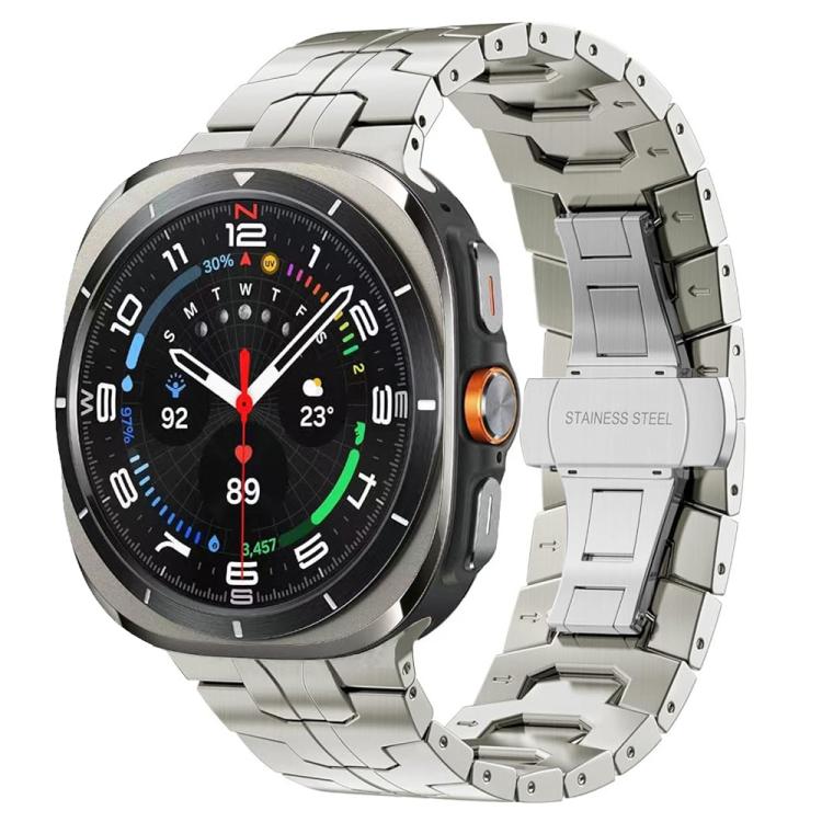 

For Samsung Galaxy Watch8 / Watch8 Classic Butterfly Buckle Titanium Alloy Watch Band(Titanium)