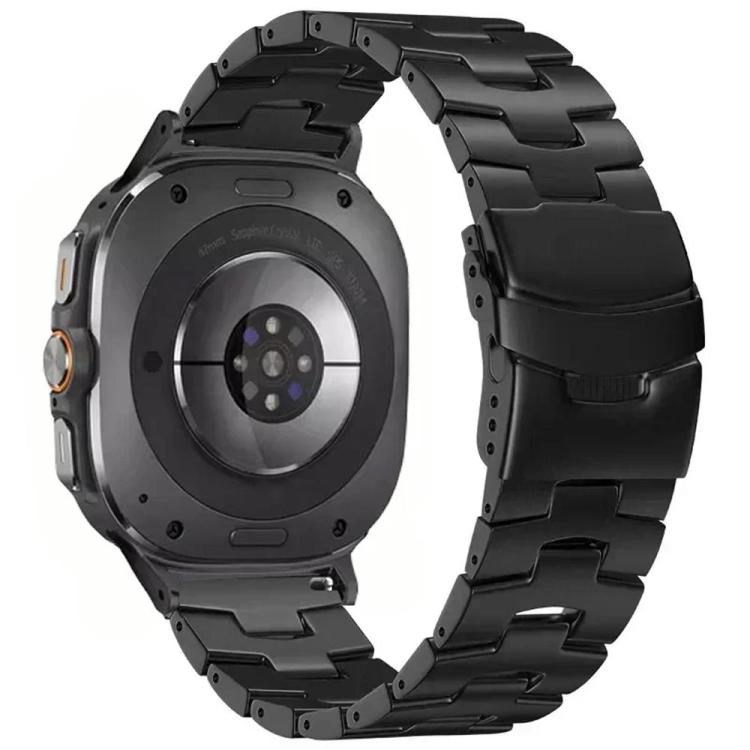 

For Samsung Galaxy Watch8 / Watch8 Classic Safety Buckle Titanium Alloy Watch Band(Black)