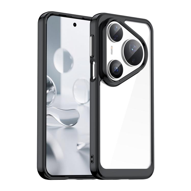 

For Huawei Pura 80 Ultra 5G Colorful Series Acrylic Hybrid TPU Phone Case(Black)
