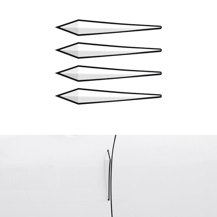

4pcs / Set Car Door Anti-collision PVC Strip, Size: 15x2.5cm(White)