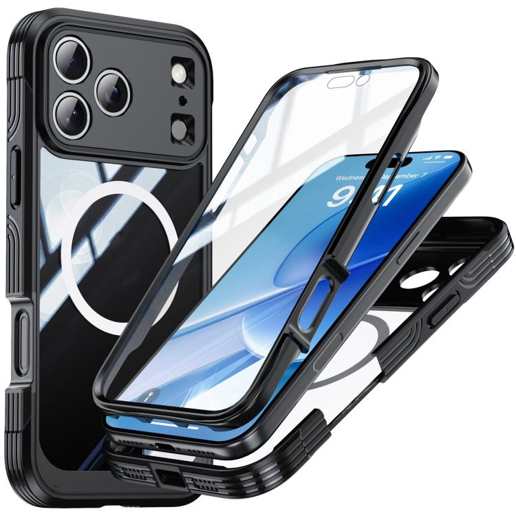 

For iPhone 17 Pro Max Life Waterproof MagSafe Magnetic Rugged Phone Case(Black)