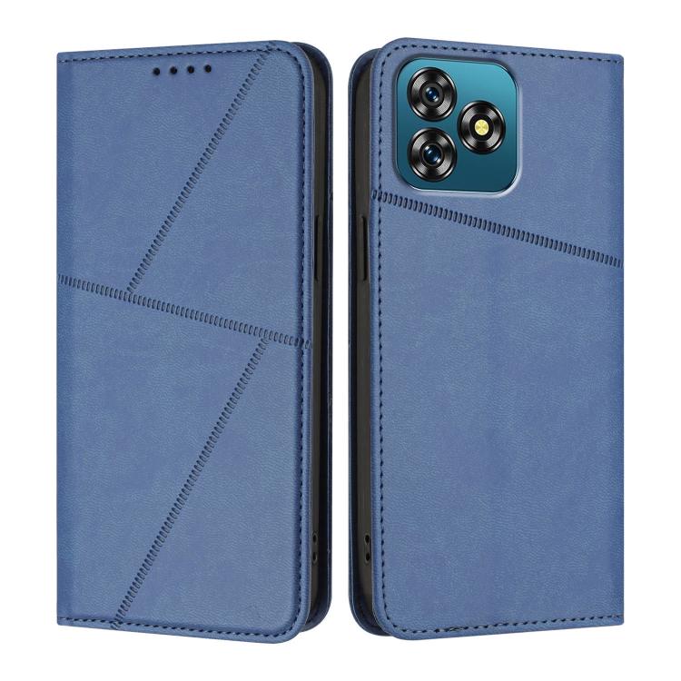 

For Oukitel C53 Strong Magnetic Frosted Flip Leather Phone Case(Royal Blue)