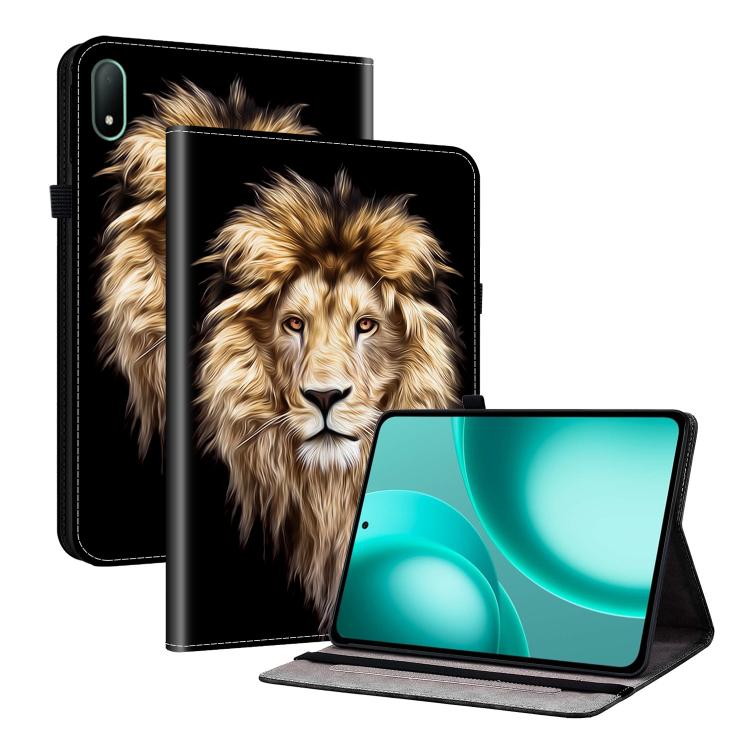 

For OPPO Pad Mini 8.8 inch 2026 Crystal Texture Colored Drawing Leather Tablet Case(Lion Head)