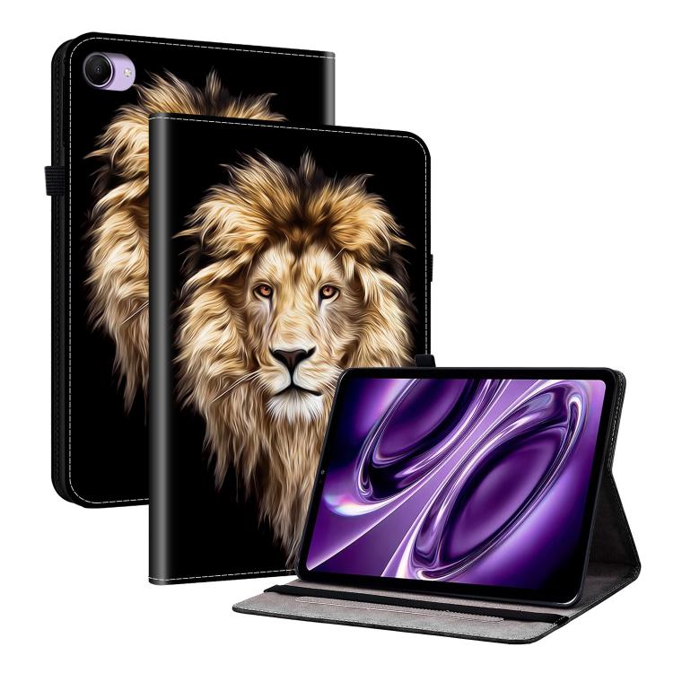 

For Redmi K Pad 2 8.8 inch 2026 Crystal Texture Colored Drawing Leather Tablet Case(Lion Head)