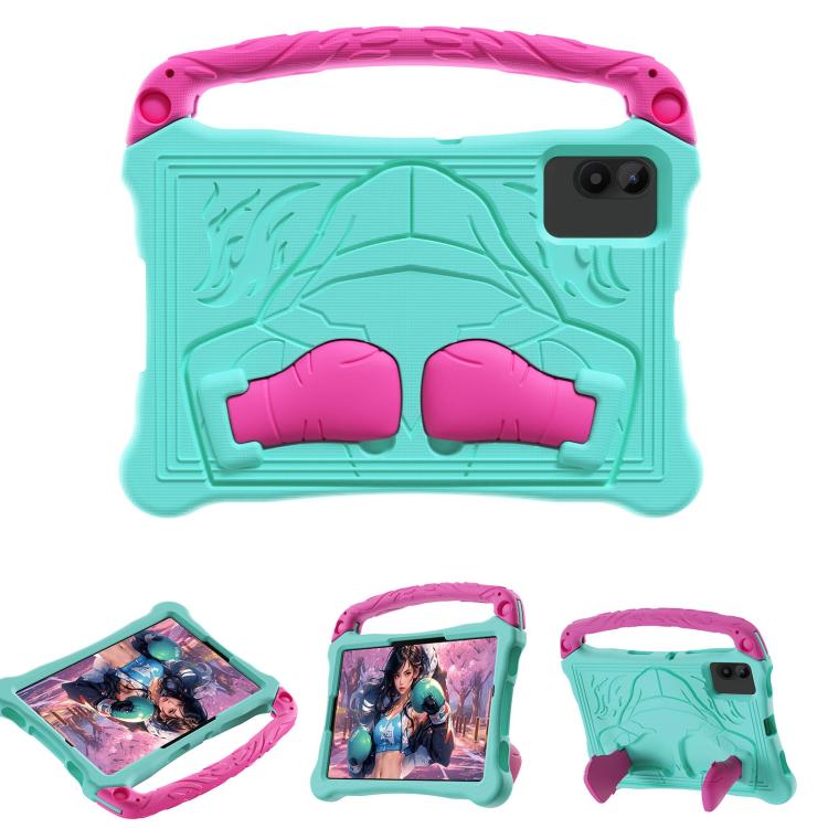 

For Infinix Xpad 20 11 2025 Boxing Series Kickstand EVA Shockproof Tablet Case with Shoulder Strap(Mint Rose Red)