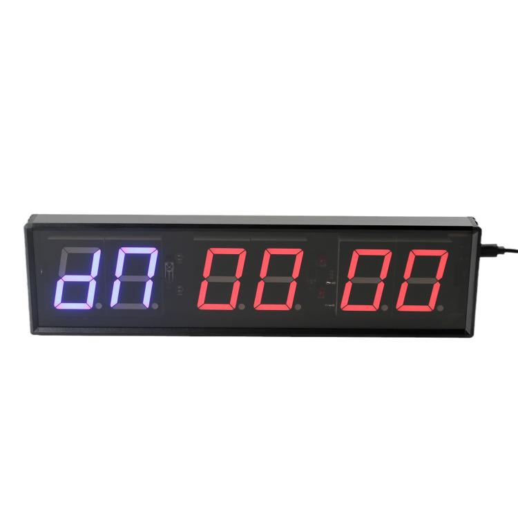 

KYX--0018 Aluminum Alloy Shell 1.8 inch 6-digit LED Sports Fitness Multi-function Timer, Plug:AU Plug(Black)