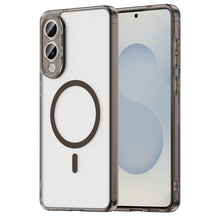 

For Samsung Galaxy S25 Edge 5G PC Hybrid TPU Airbag Shockproof MagSafe Phone Case(Transparent Black)