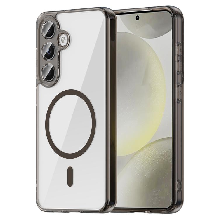 

For Samsung Galaxy S24 5G PC Hybrid TPU Airbag Shockproof MagSafe Phone Case(Transparent Black)