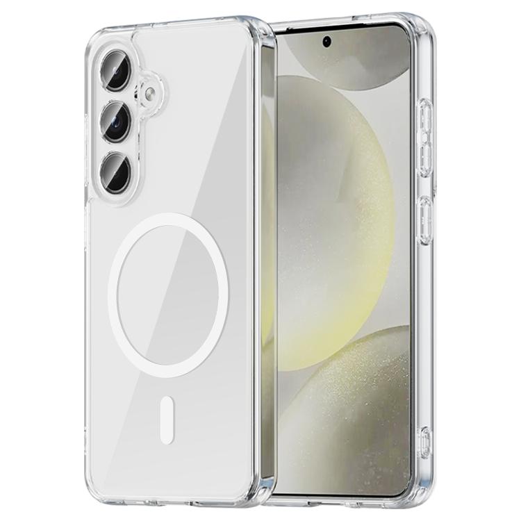 

For Samsung Galaxy S24 5G PC Hybrid TPU Airbag Shockproof MagSafe Phone Case(Transparent)