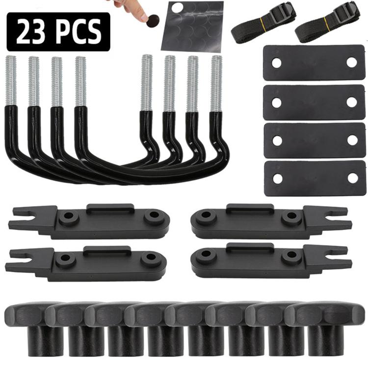

Car Roof Luggage Box Fixing Installation Accessories Roof U-bolt U-hook Clamp Kit(Black)