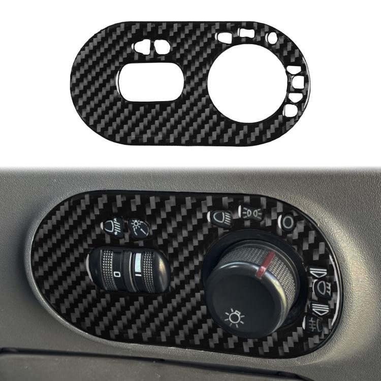 

Carbon Fiber Car Headlight Switch Decorative Sticker for SEAT Ibiza 2003-2008, Right Driver(Black)