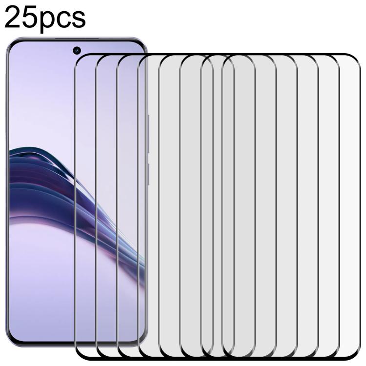 

For Realme 13 Pro+ 5G / 13 Pro 5G 25pcs Full Glue 9H HD 3D Curved Edge Tempered Glass Film(Black)