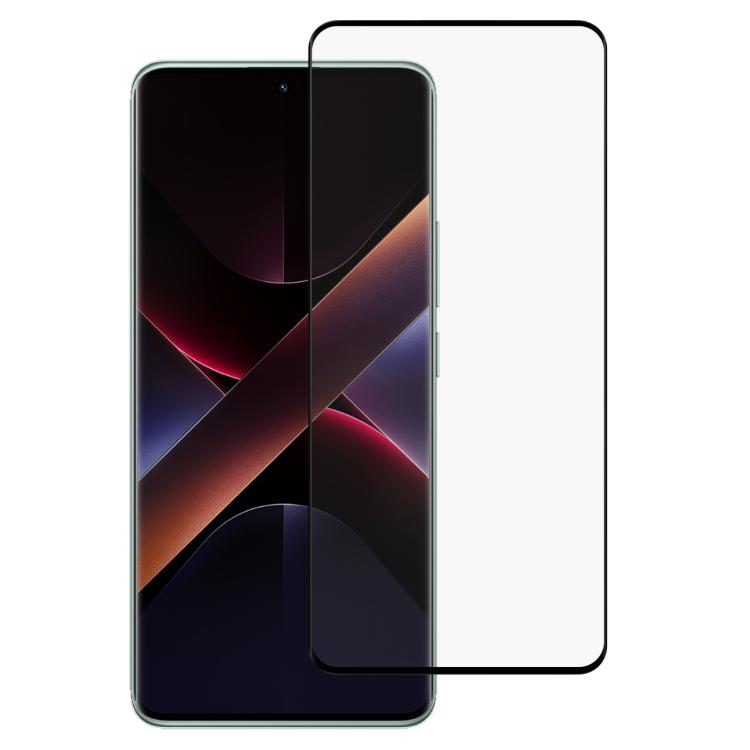 

For Xiaomi Poco X7 Full Glue 9H HD 3D Curved Edge Tempered Glass Film(Black)