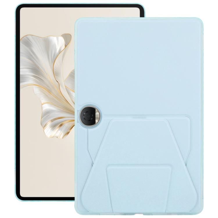 

For Honor Pad 9 12.1 2023 Folding Magnetic Holder Acrylic Leather Back Tablet Case(Sky Blue)