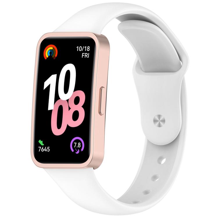 

For Huawei Band 10 / 9 / 8 xDfind Reverse Buckle Silicone Watch Band(White)