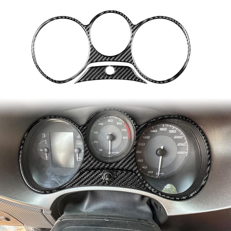 

2pcs/Set Carbon Fiber Car Speedometer Surrounded Panel Decorative Sticker for SEAT Leon 2005-2012, Left and Right Driver(Black)