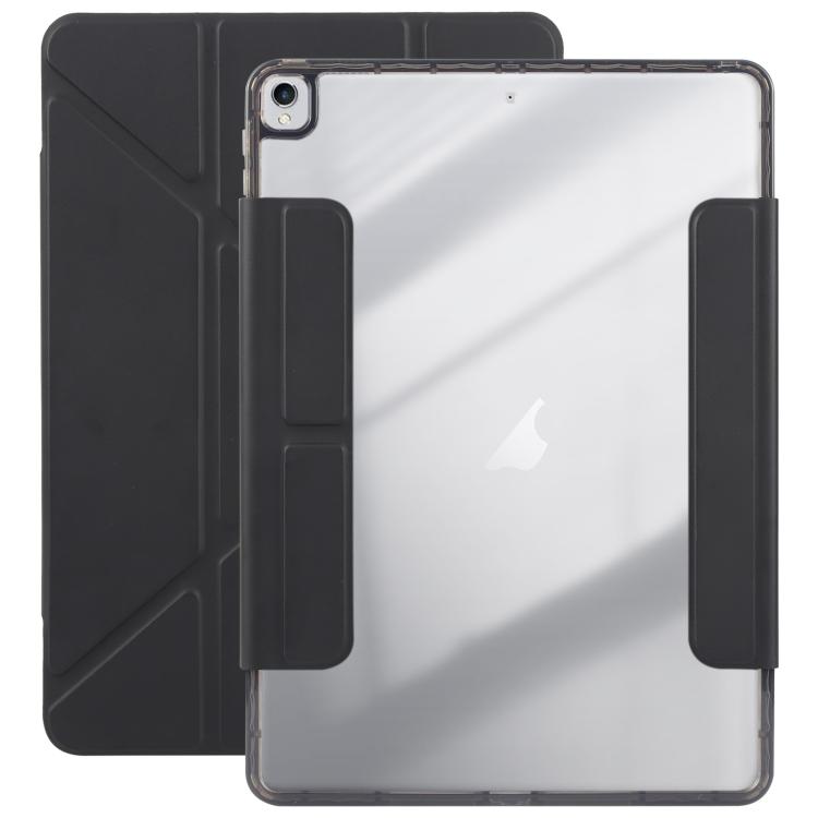 

For iPad 10.2 2021 / 2020 / 10.5 2019 Magnetic Detachable Dual-Clasp Acrylic Deformation Leather Tablet Case(Black)