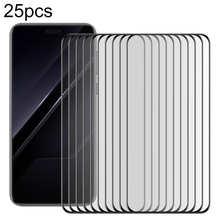 

For Honor Magic7 RSR Porsche Design 25pcs Full Glue 9H HD 3D Curved Edge Tempered Glass Film(Black)