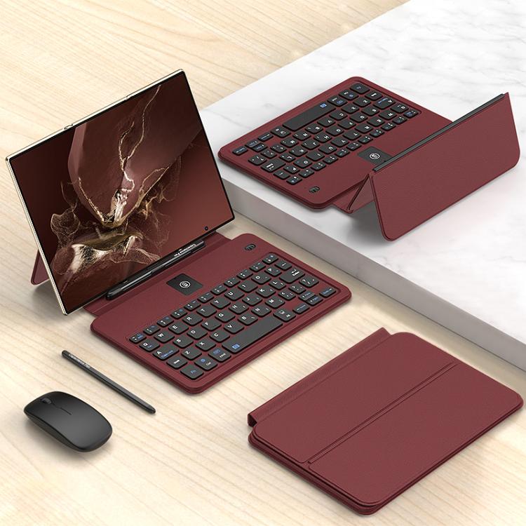 

For Honor Magic V3 / Vs3 / V2 / Vs2 / V GKK Integrated Full Coverage Bluetooth Keyboard Leather Case Set with Pen and Mouse(Red)