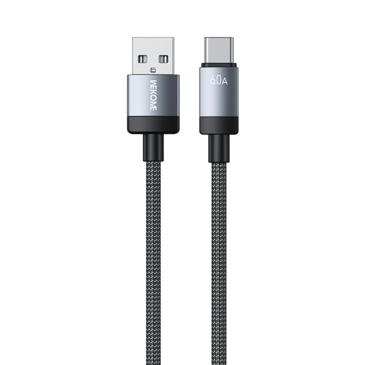 

WK WDC-97 Kingkong Ruike Series Braided Charging Data Cable, USB to USB-C / Type-C Port, Length: 1m(Black)