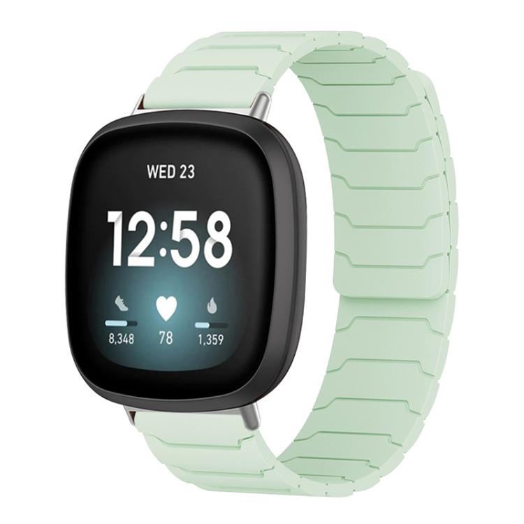 

For Fitbit Versa 4 / 3 / Sense 2 / Sense xDfind Magnetic Silicone Watch Band(Mint Green)