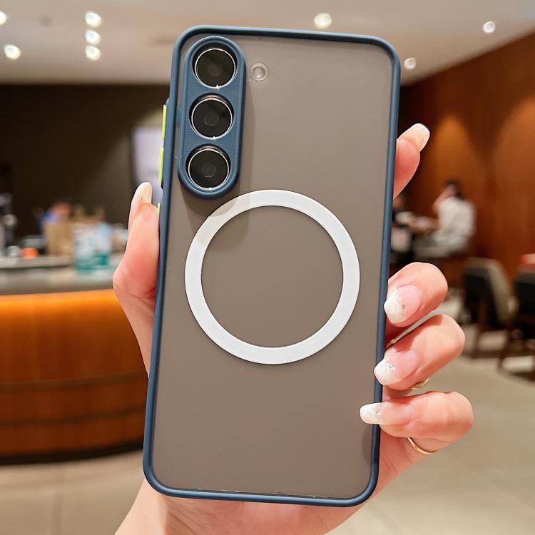 

For Samsung Galaxy S22+ 5G Hawkeye Skin Feel MagSafe Phone Case(Royal Blue)