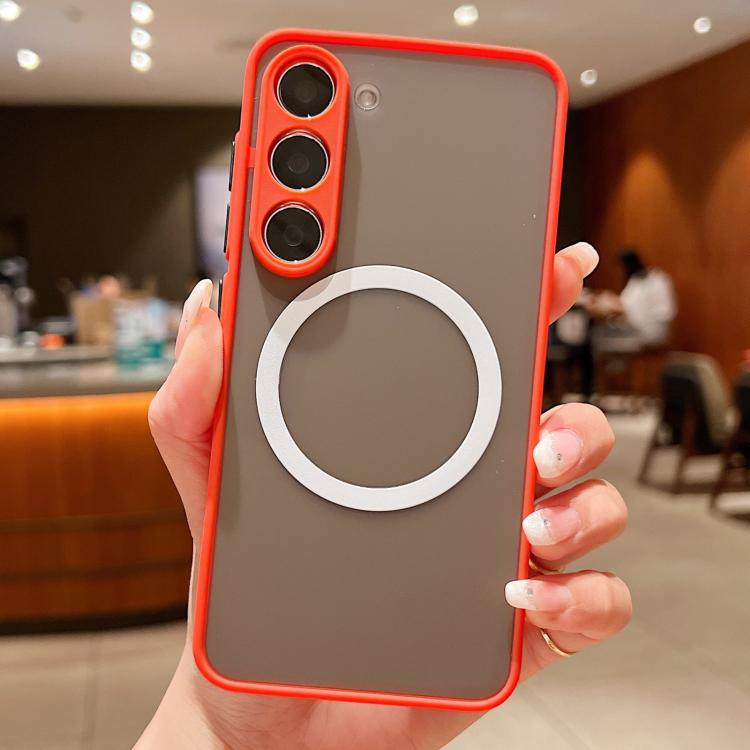 For Samsung Galaxy S22+ 5G Hawkeye Skin Feel MagSafe Phone Case(Red)