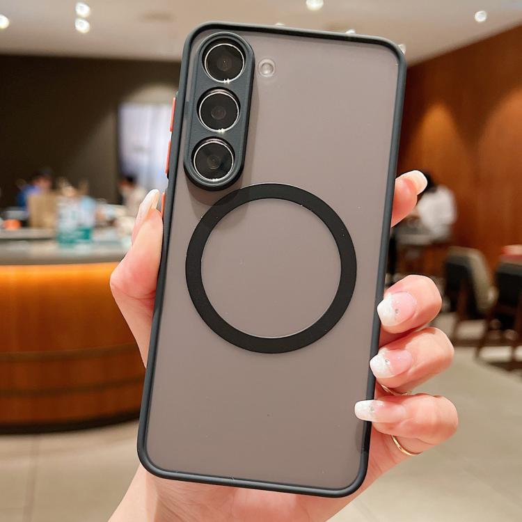 

For Samsung Galaxy S23+ 5G Hawkeye Skin Feel MagSafe Phone Case(Black)