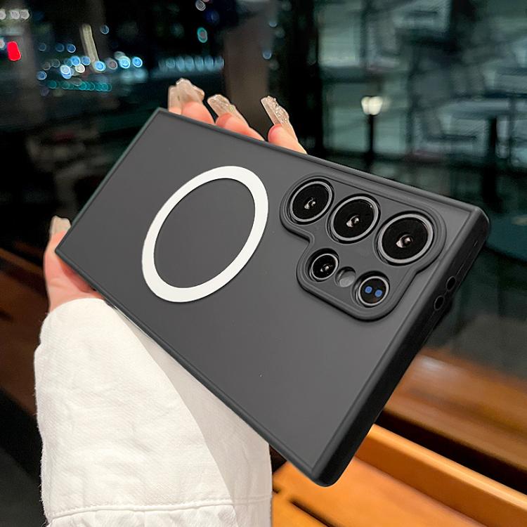 

For Samsung Galaxy S23 Ultra 5G Hawkeye Skin Feel MagSafe Phone Case(Black)