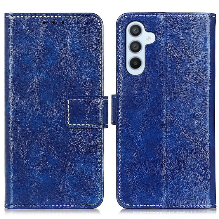 

For Samsung Galaxy S26 5G Retro Crazy Horse Texture Leather Phone Case(Blue)