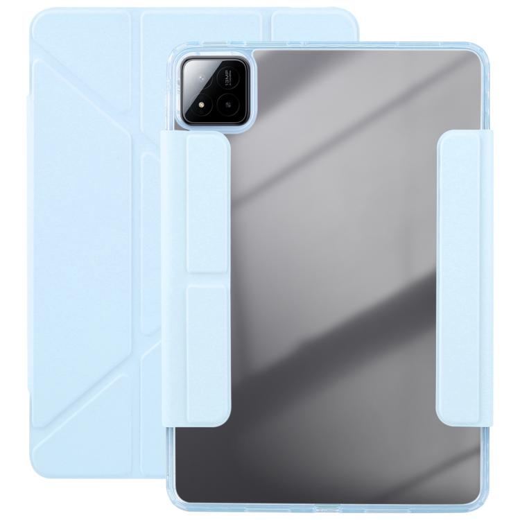 

For Xiaomi Pad 7 / 7 Pro Magnetic Detachable Dual-Clasp Acrylic Deformation Leather Tablet Case(Ice Blue)