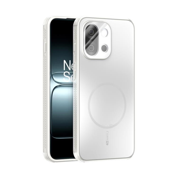 

For OnePlus 13T ABEEL Heat Dissipation Frosted MagSafe Phone Case with Lens Film(White)