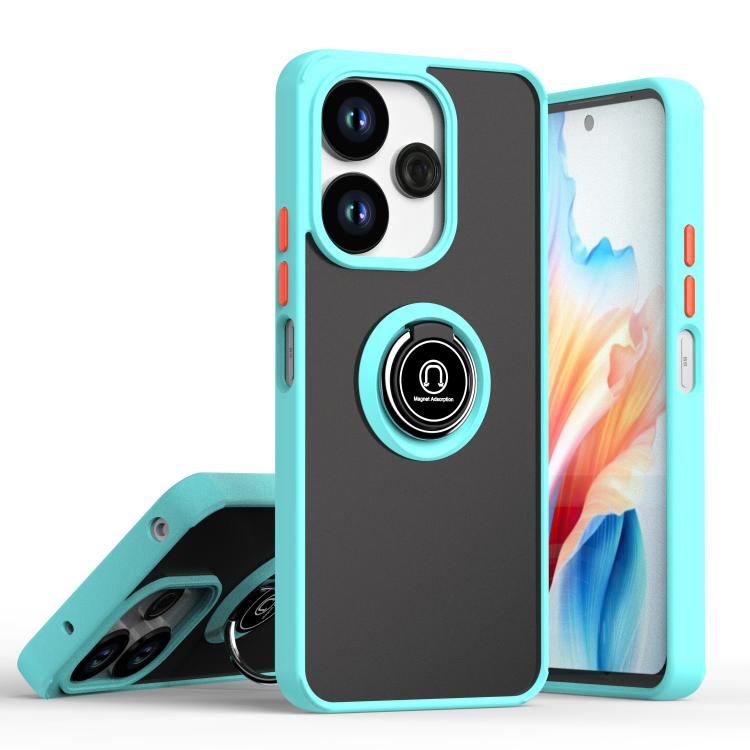 

For Redmi 13 4G / Note 13R 5G Q Shadow 1 Series TPU + PC Phone Case with Ring(Sky Blue)
