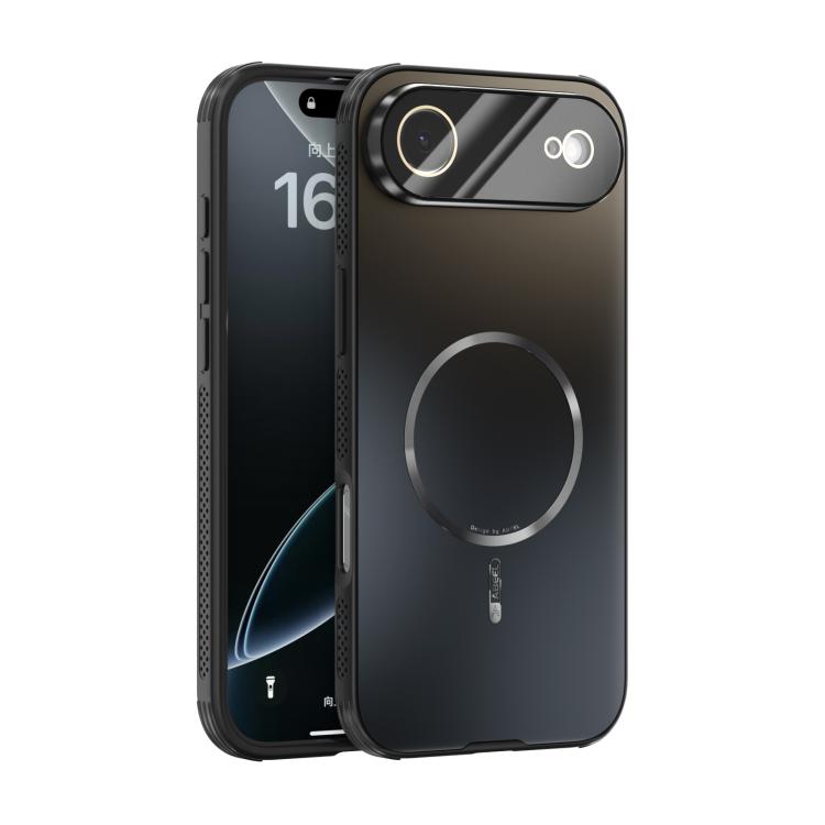 

For iPhone Air ABEEL Heat Dissipation Frosted MagSafe Phone Case with Lens Film(Black)