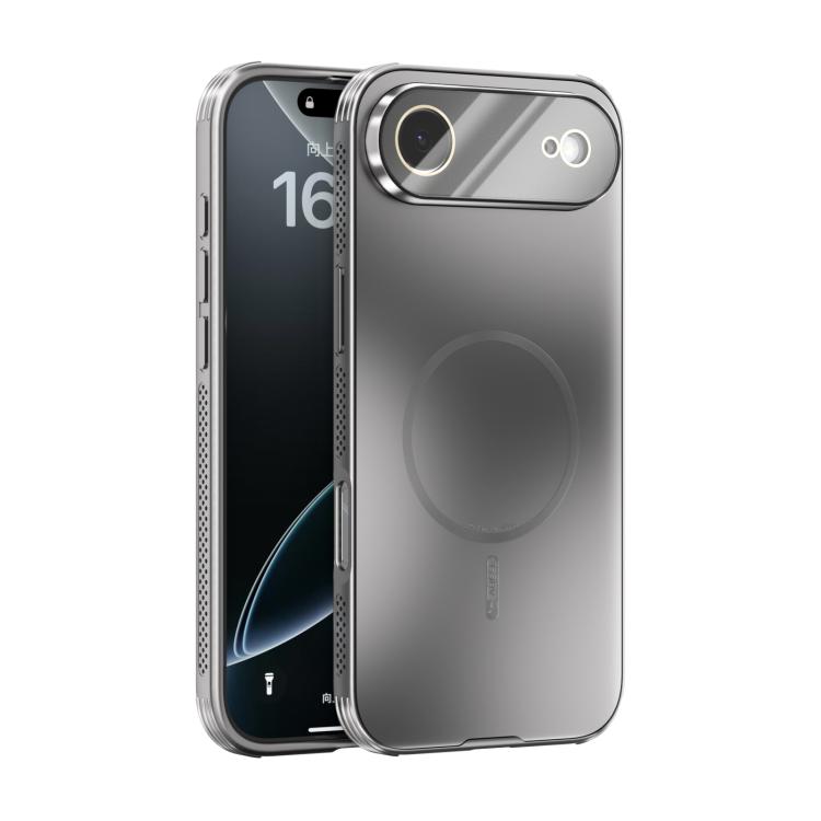 

For iPhone Air ABEEL Heat Dissipation Frosted MagSafe Phone Case with Lens Film(Silver)
