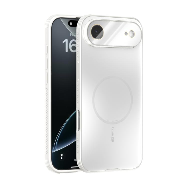 

For iPhone Air ABEEL Heat Dissipation Frosted MagSafe Phone Case with Lens Film(White)