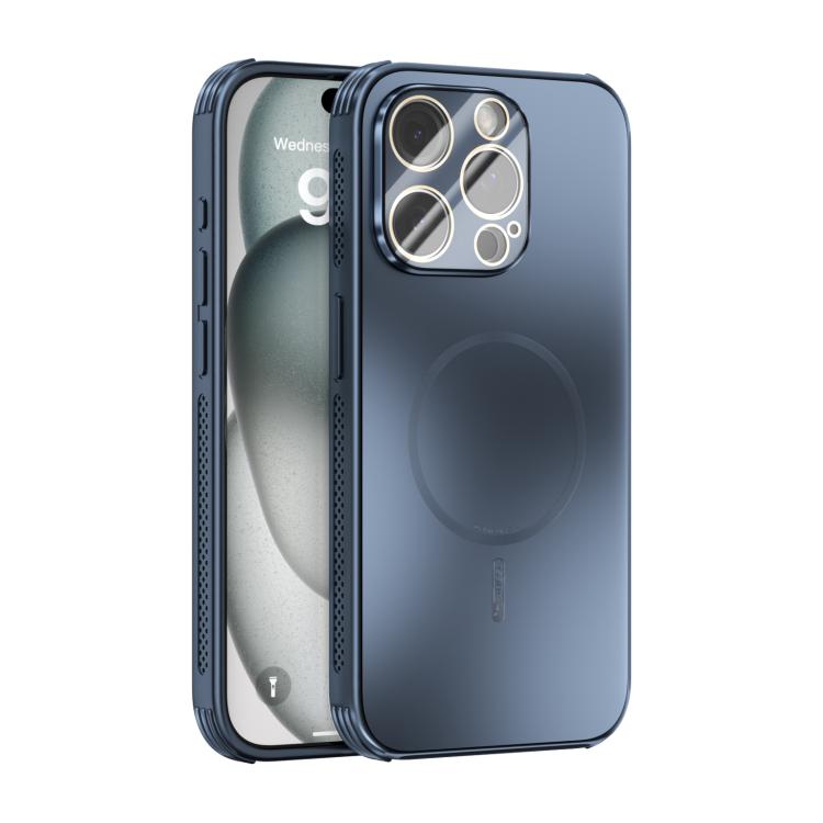 

For iPhone 13 Pro ABEEL Heat Dissipation Frosted MagSafe Phone Case with Lens Film(Dark Blue)