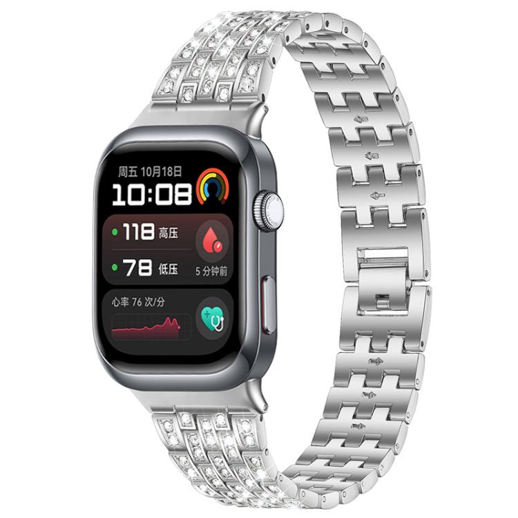 

For Huawei Watch D2 xDfind Five Beads Full Diamond Metal Watch Band(Silver)