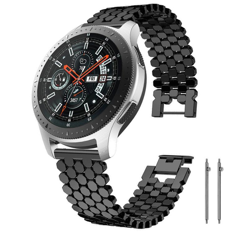 

20mm xDfind Fish Scale Texture Metal Watch Band(Black)