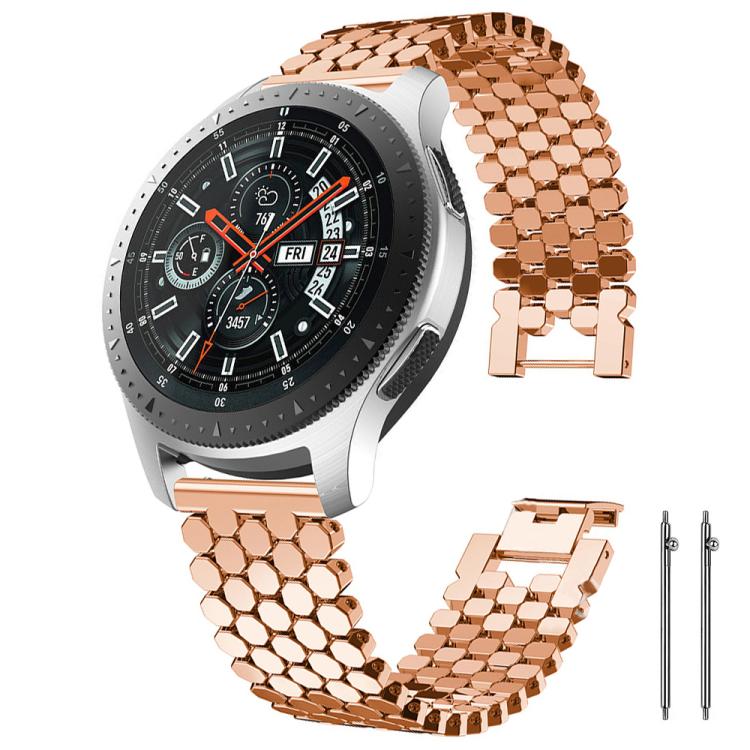 

20mm xDfind Fish Scale Texture Metal Watch Band(Rose Gold)