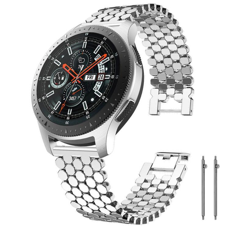 

18mm xDfind Fish Scale Texture Metal Watch Band(Silver)