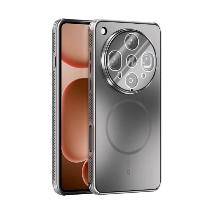 

For OPPO Find X8 Ultra ABEEL Heat Dissipation Frosted MagSafe Phone Case with Lens Film(Silver)