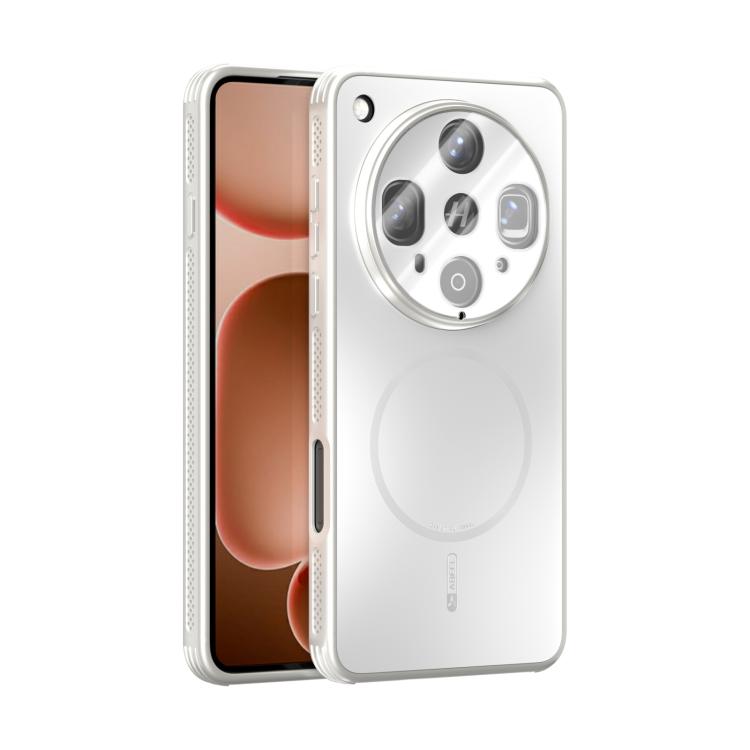 

For OPPO Find X8 Ultra ABEEL Heat Dissipation Frosted MagSafe Phone Case with Lens Film(White)