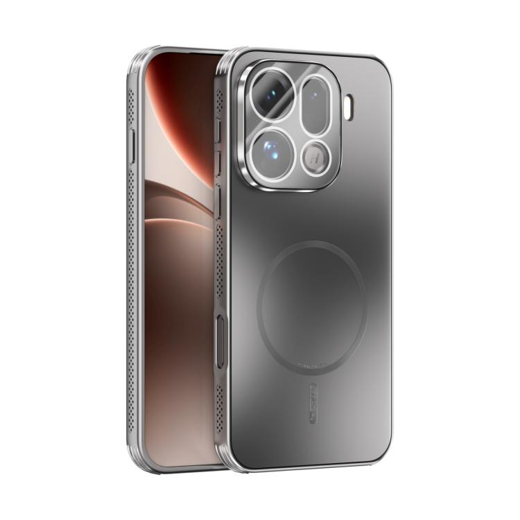 

For OPPO Find X9 Pro ABEEL Heat Dissipation Frosted MagSafe Phone Case with Lens Film(Silver)