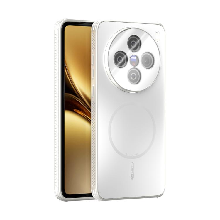 

For vivo X200 ABEEL Heat Dissipation Frosted MagSafe Phone Case with Lens Film(White)