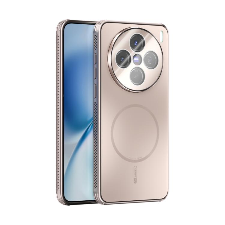 

For vivo X200s ABEEL Heat Dissipation Frosted MagSafe Phone Case with Lens Film(Rose Gold)