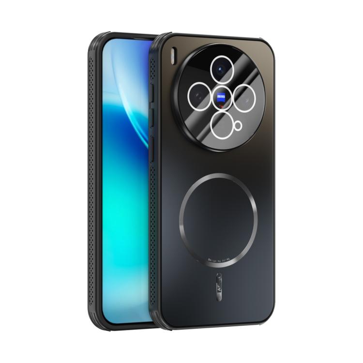 

For vivo X300 ABEEL Heat Dissipation Frosted MagSafe Phone Case with Lens Film(Black)