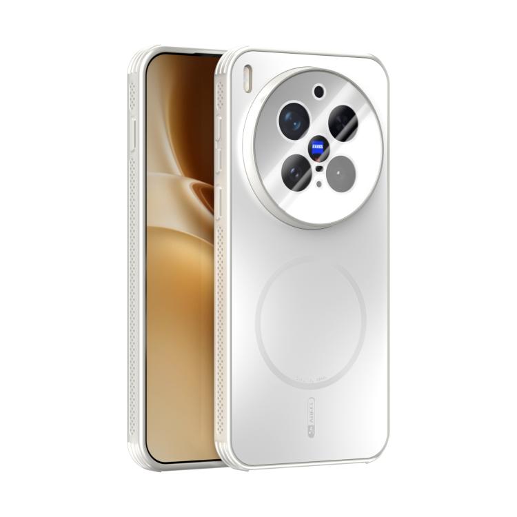 

For vivo X300 Pro ABEEL Heat Dissipation Frosted MagSafe Phone Case with Lens Film(White)