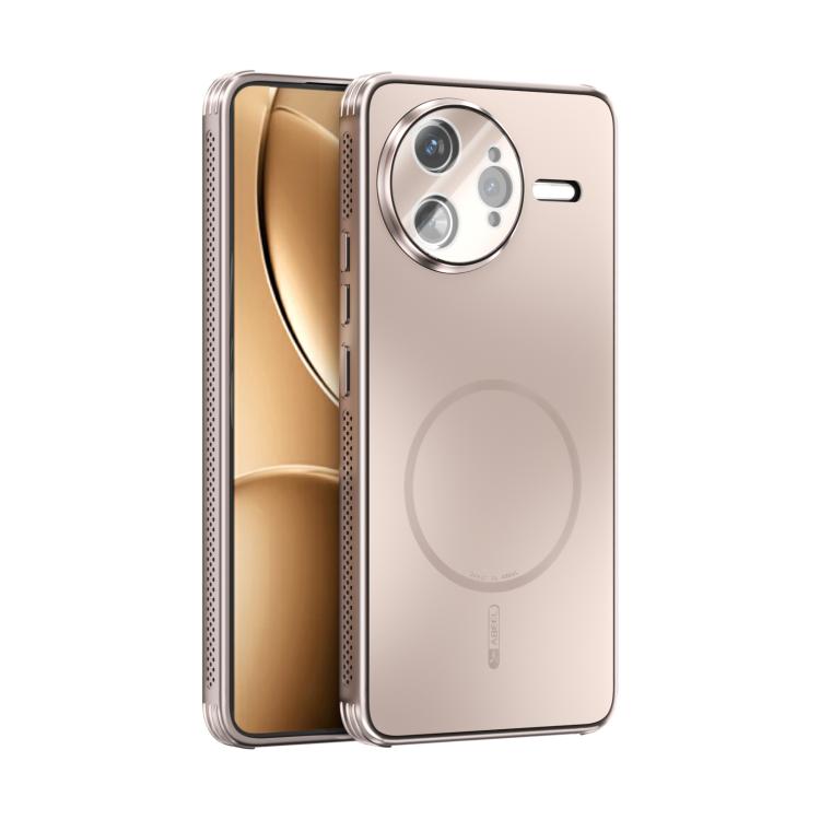 

For Redmi K80 Pro 5G ABEEL Heat Dissipation Frosted MagSafe Phone Case with Lens Film(Rose Gold)